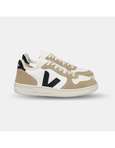 Veja Women's V-10 Chromefree Leather Extra White Black Sahara votre