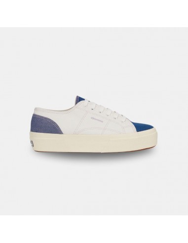 Superga Women's 2740 Platform Reverse Denim Avorio Blue Violet de votre