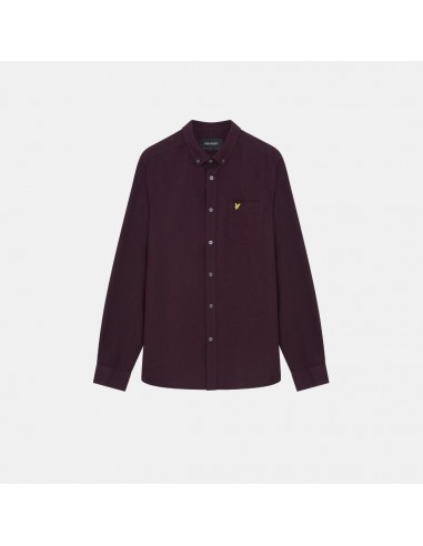 Lyle & Scott Regular Fit Light Weight Oxford Shirt Glenshee Plum français