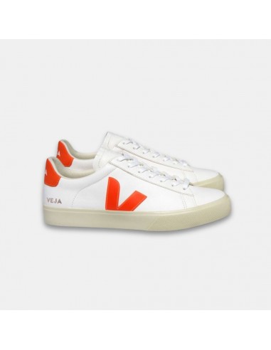 Veja Men's Campo Leather White Cobalt Orange Fluo hantent personnes