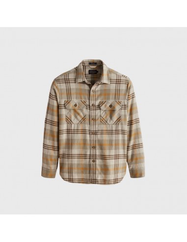 Pendleton Burnside Shirt Tan Brown Grey Plaid chez Cornerstreet bien 