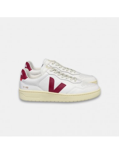 Veja Men's V-90 Leather White White Marsala de votre