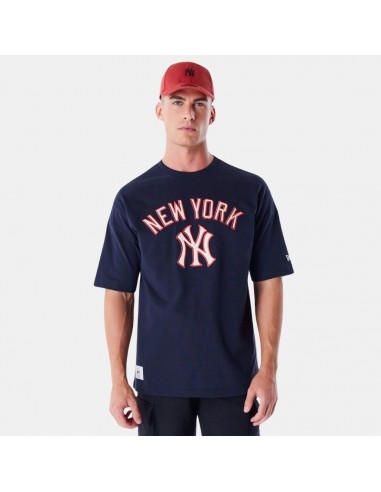 New Era New York Yankees MLB Rib Infill Navy Oversized T-Shirt Economisez 