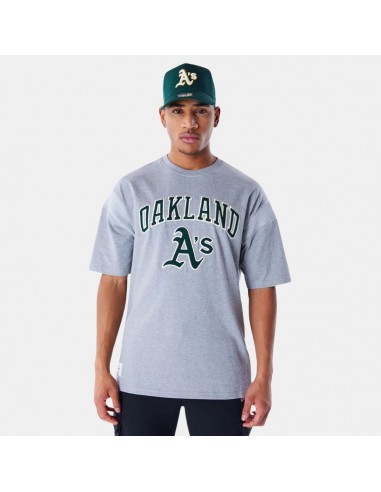 New Era Oakland Athletics MLB Rib Infill Grey Oversized T-Shirt Dans la société mordern