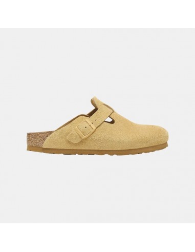 Birkenstock Boston Suede Leather Narrow Fit Women's Latte Cream outlet