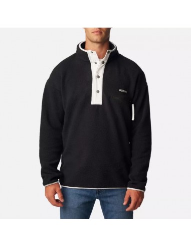 Columbia Men's Helvetia Half Snap Fleece Sweatshirt Black pas cher 